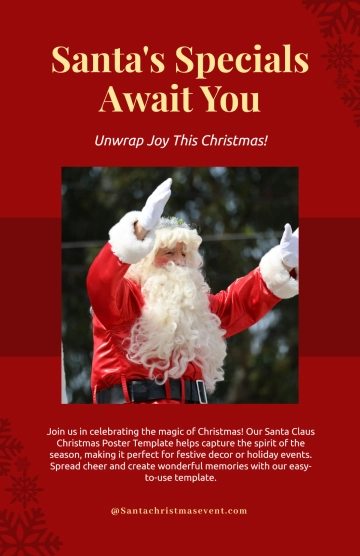 Free Santa Claus Christmas Poster Template to Edit Online