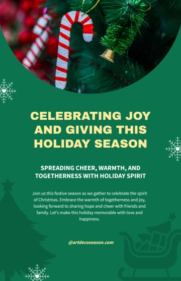 Free Art Deco Christmas Poster Template to Edit Online