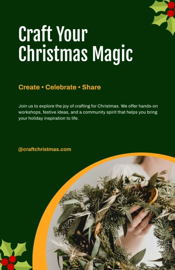 Free Craft Christmas Poster Template to Edit Online