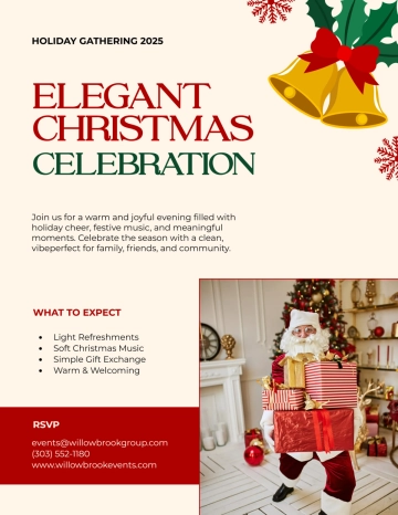 Free Clean Christmas Flyer Template to Edit Online