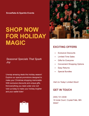 Free Sale Christmas Flyer Template to Edit Online