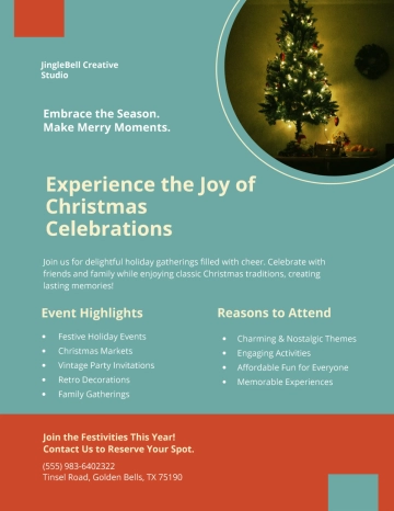 Free Retro Christmas Flyer Template to Edit Online