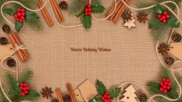 Free Rustic Christmas Decor Background Template to Edit Online