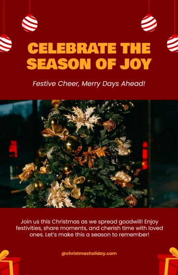 Free Announcement Christmas Poster Template to Edit Online