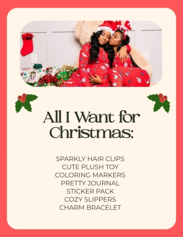 Free Girl Christmas List Template to Edit Online