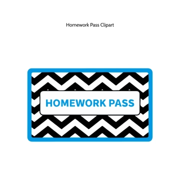 Free Homework Pass Vector Clipart (PNG, SVG) to Edit Online
