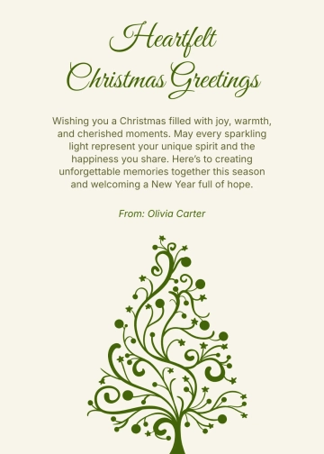 Free Christmas Tree Wishes Template to Edit Online