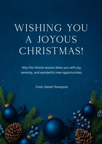 Free Formal Christmas Wishes Template to Edit Online