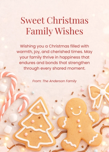 Free Christmas Sweet Wishes Template to Edit Online