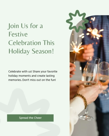 Free Christmas and New Year Instagram Post Template to Edit Online