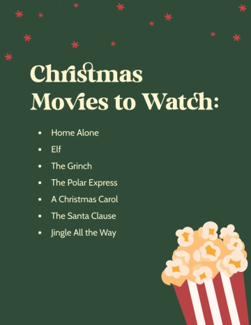 Free Christmas Movie List Template to Edit Online