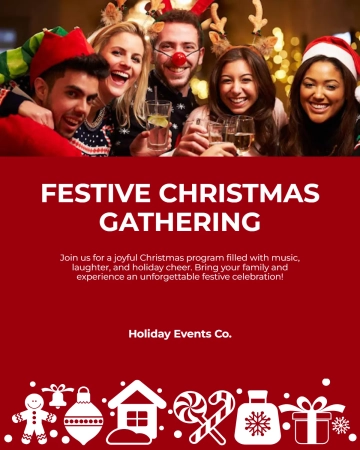 Free Christmas Program Instagram Post Template to Edit Online