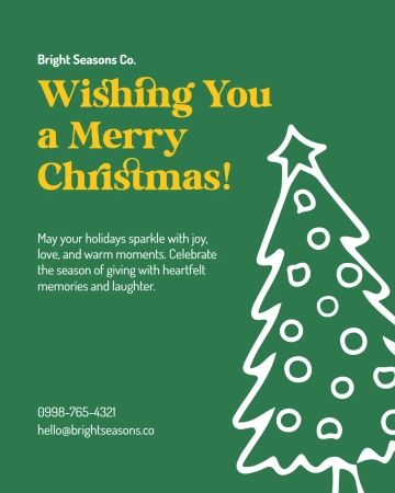 Free Happy Christmas Instagram Post Template to Edit Online