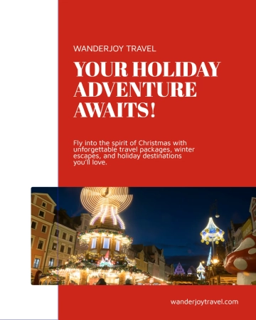 Free Christmas Travel Instagram Post Template to Edit Online