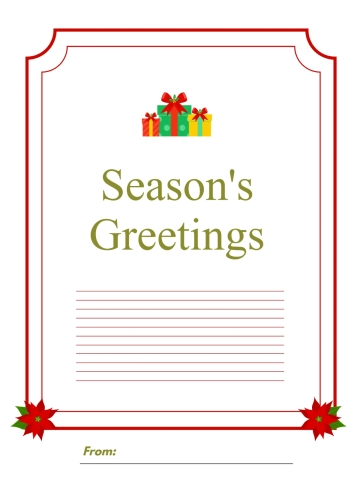 Free Blank Christmas Wishes Border Template to Edit Online