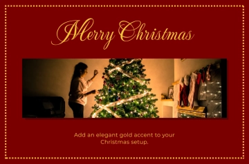 Free Gold Christmas Banner Template to Edit Online