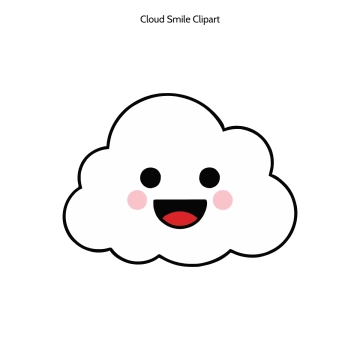 Free Cloud Smile Vector Clipart (PNG, SVG) to Edit Online