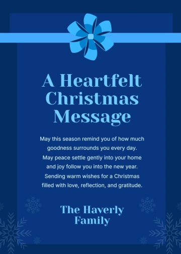 Free Christmas Message Wishes Template to Edit Online