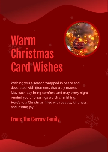 Free Nice Christmas Wishes Template to Edit Online
