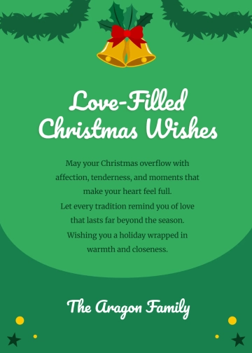 Free Christmas Love Wishes Template to Edit Online
