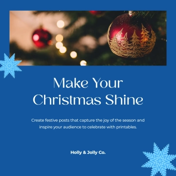 Free Printable Christmas Facebook Post Template to Edit Online