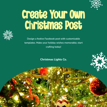Free Customizable Christmas Facebook Post Template to Edit Online