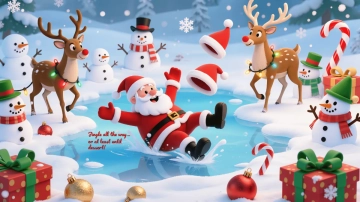 Free Funny Christmas Background Template to Edit Online