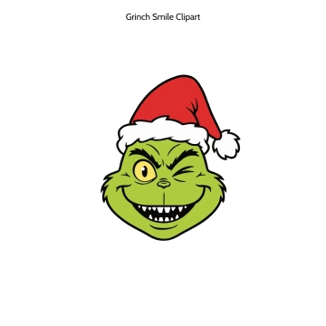 Free Grinch Smile Vector Clipart (PNG, SVG) to Edit Online