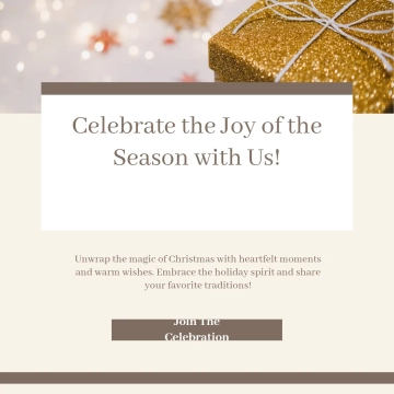 Free Aesthetic Christmas Facebook Post Template to Edit Online