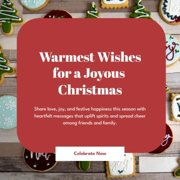 Free Wishes Christmas Facebook Post Template to Edit Online