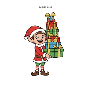 Free Santa Elf Clipart Template to Edit Online