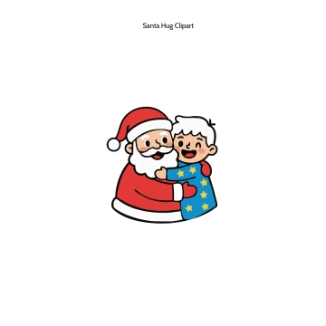 Free Santa Hug Clipart Template to Edit Online