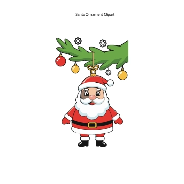Free Santa Ornament Clipart Template to Edit Online