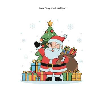 Free Santa Merry Christmas Clipart to Edit Online