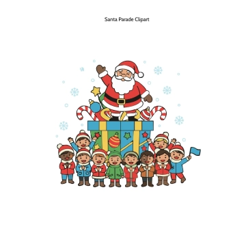 Free Santa Parade Clipart Template to Edit Online