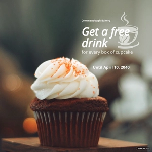 Free Bakery Promotion Instagram Post Template to Edit Online