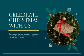 Free Christmas Brand Banner Template to Edit Online