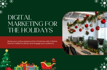Free Digital Marketing Christmas Banner Template to Edit Online