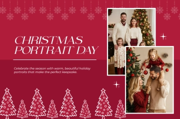 Free Christmas Photoshoot Banner Template to Edit Online