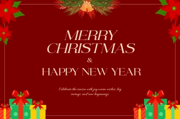 Free Christmas and New Year Banner Template to Edit Online