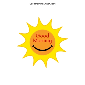 Free Good Morning Smile Vector Clipart (PNG, SVG) to Edit Online