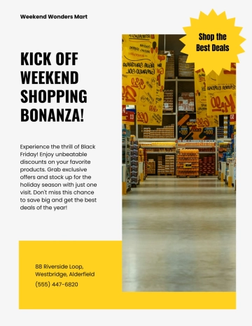 Free Weekend Black Friday Flyer Template to Edit Online