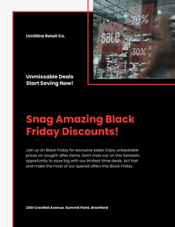 Free Limited Black Friday Flyer Template to Edit Online