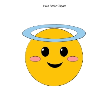Free Halo Smile Vector Clipart (PNG, SVG) to Edit Online