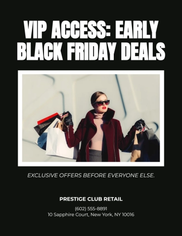 Free VIP Black Friday Flyer Template to Edit Online