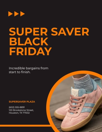 Free Super Saver Black Friday Flyer Template to Edit Online