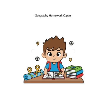 Free Geography Homework Vector Clipart (PNG, SVG) to Edit Online
