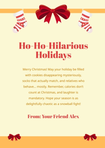 Free Best Funny Christmas Wishes Template to Edit Online