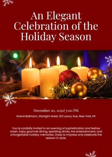 Free Luxury Christmas Invitation Template to Edit Online