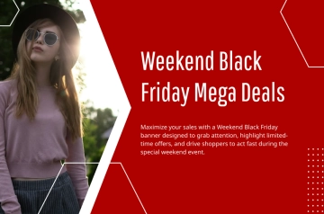 Free Weekend Black Friday Banner Template to Edit Online
